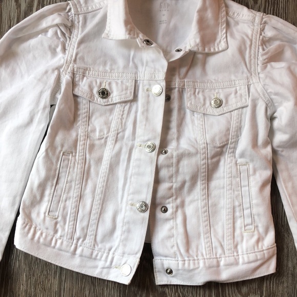 Girl’s White Gap Jean Jacket - Picture 4 of 13